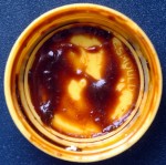Marmite Messiah found by Claire Allen in the cap of her marmite jar
